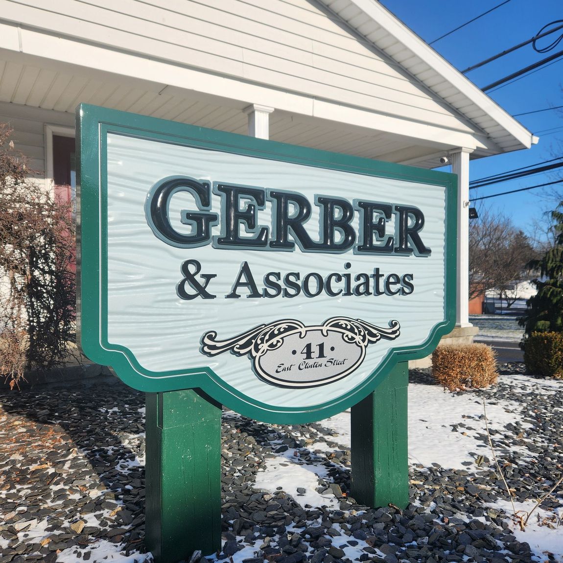 Custom HDU sign with gold leaf